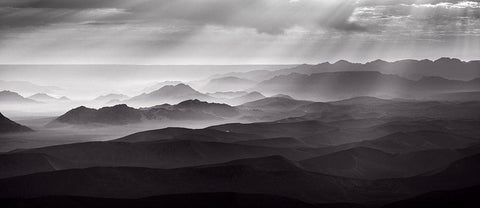 Namib Desert by air White Modern Wood Framed Art Print with Double Matting by Guijt, Richard