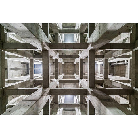 ceiling Black Modern Wood Framed Art Print by Tetsurou, Kobayashi