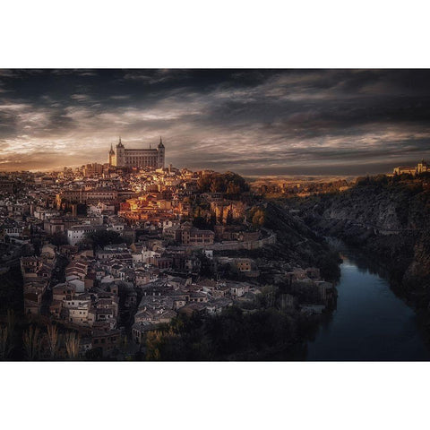 Toledo. Black Modern Wood Framed Art Print with Double Matting by Cuomo, Massimo