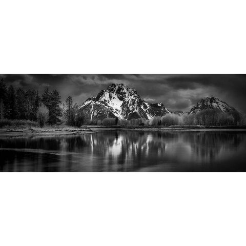 Untitled Black Modern Wood Framed Art Print with Double Matting by Chopra, Atul