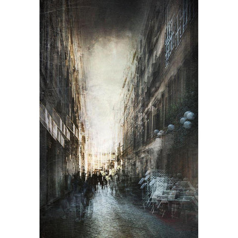 Untitled Black Modern Wood Framed Art Print with Double Matting by Grambone, Antonio