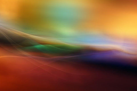 Watercolor lines White Modern Wood Framed Art Print with Double Matting by Westum, Heidi