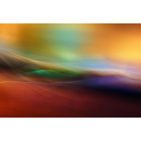 Watercolor lines Black Modern Wood Framed Art Print by Westum, Heidi