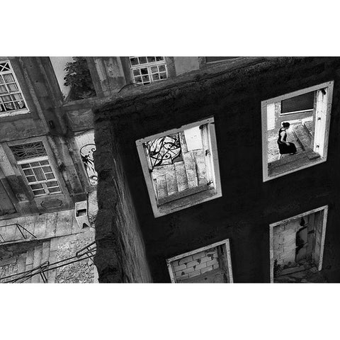 Insight White Modern Wood Framed Art Print by Abrantes, Paulo