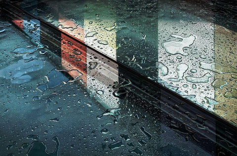 Unruly White Modern Wood Framed Art Print with Double Matting by Van Maastricht, Henk