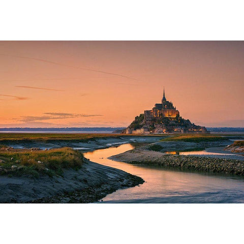 Orangine Black Modern Wood Framed Art Print with Double Matting by Ortiz, Joaquin