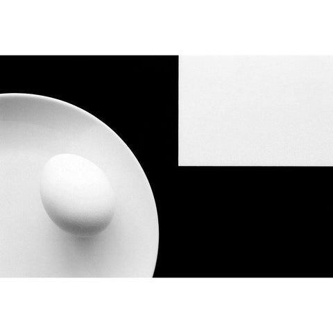 Still life with egg 4 Black Modern Wood Framed Art Print with Double Matting by Hrabinsky, Peter