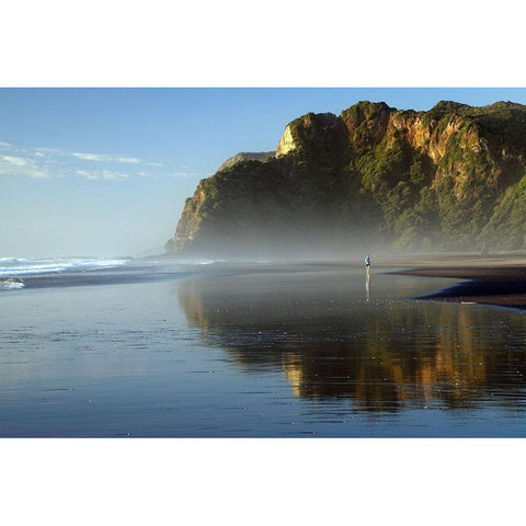 Runner Black Modern Wood Framed Art Print with Double Matting by Keca, Dragan