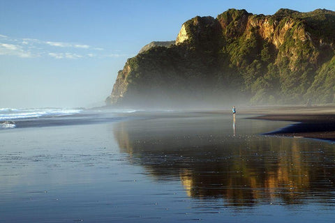 Runner Black Ornate Wood Framed Art Print with Double Matting by Keca, Dragan