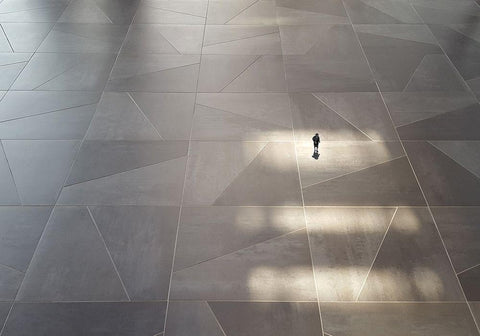 Freedom White Modern Wood Framed Art Print with Double Matting by Limberg, Huib