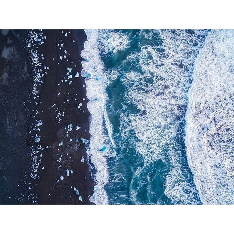 From above IV White Modern Wood Framed Art Print by Carrillo Lopez, Antonio