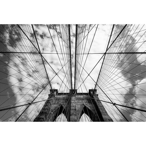 The bridge Black Modern Wood Framed Art Print with Double Matting by Nihashi, Susumu