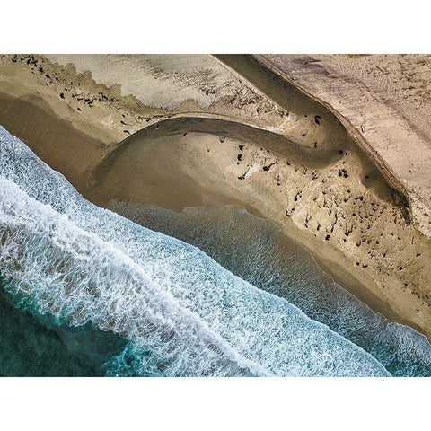 Big Sur Aerial White Modern Wood Framed Art Print by Darby, Rob
