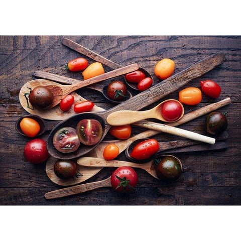 Spoonsandtomatoes White Modern Wood Framed Art Print by Karina, Aleksandrova