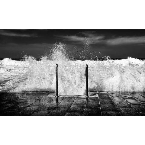 I need the sea Black Modern Wood Framed Art Print with Double Matting by Polo, Piera