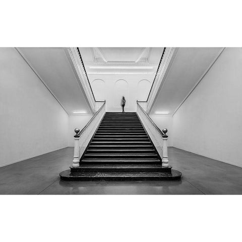 Tabakalera Black Modern Wood Framed Art Print with Double Matting by Perez, Ritxard