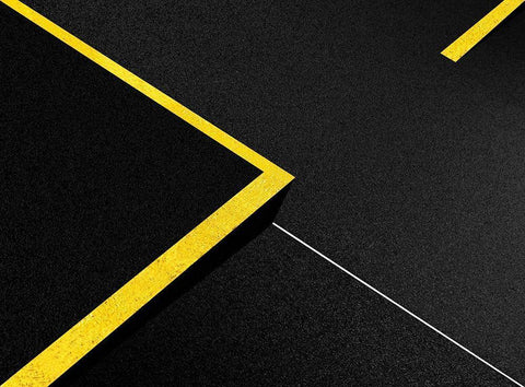 Guides White Modern Wood Framed Art Print with Double Matting by Huybrighs, Marc