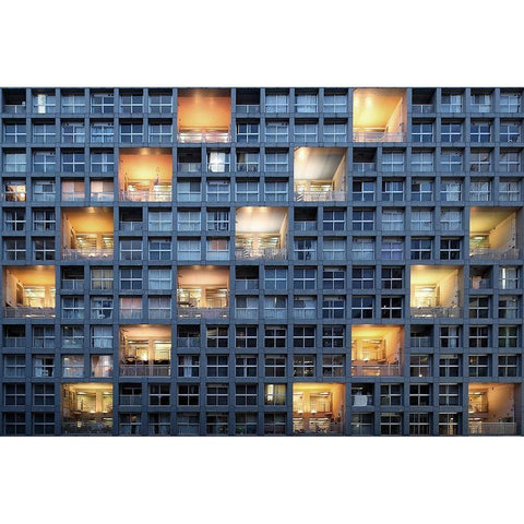 Life Box White Modern Wood Framed Art Print by Tajima, Koji