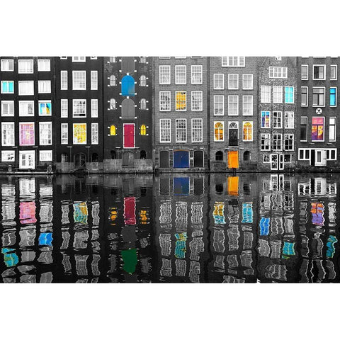 Amsterdam 39 White Modern Wood Framed Art Print by Shrayer, Igor