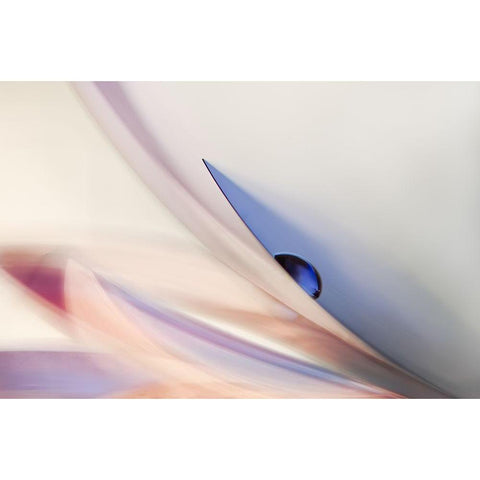 The blue drop White Modern Wood Framed Art Print by Westum, Heidi