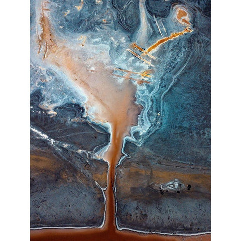 Salt fields Black Modern Wood Framed Art Print by Kravanja, Jure