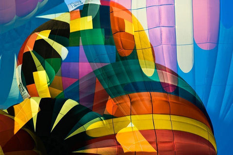 Balloons White Modern Wood Framed Art Print with Double Matting by Berry, Jerry