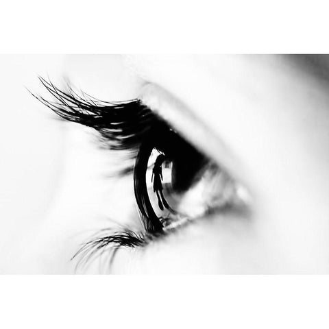 Following you Black Modern Wood Framed Art Print by Naufal