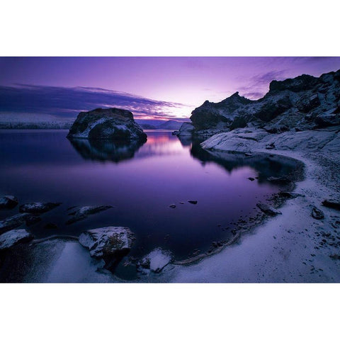 Ortus Solis White Modern Wood Framed Art Print by Ingibergsson, Bragi