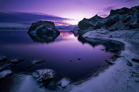 Ortus Solis Black Ornate Wood Framed Art Print with Double Matting by Ingibergsson, Bragi