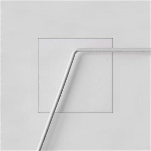 stabile White Modern Wood Framed Art Print with Double Matting by Claes, Gilbert