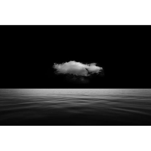 Lonely cloud Black Modern Wood Framed Art Print with Double Matting by Eisele, Stefan