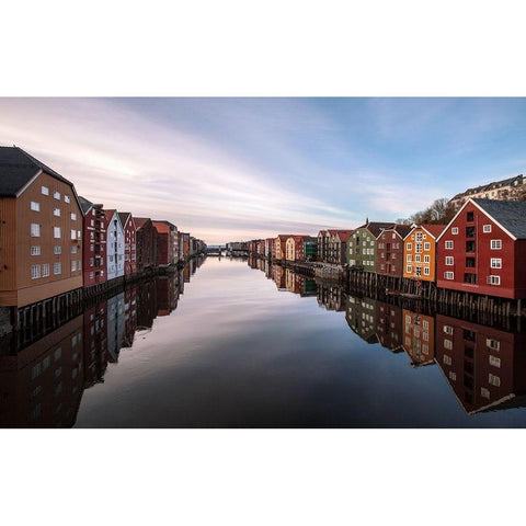 Trondheim, Norway Black Modern Wood Framed Art Print by Soderman, Par