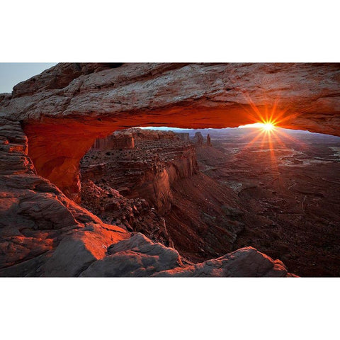 Mesa Arch Sunrise Gold Ornate Wood Framed Art Print with Double Matting by Read, Barbara