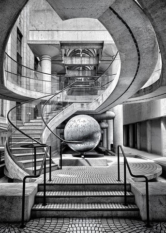 The Sphere Black Ornate Wood Framed Art Print with Double Matting by E. Karcz, Gary