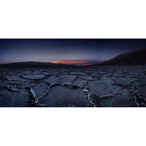 The Dark Side Black Modern Wood Framed Art Print with Double Matting by De La, Javier