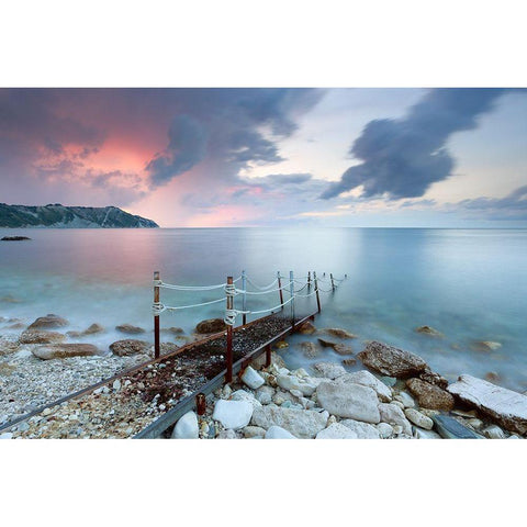 Path To The Light Black Modern Wood Framed Art Print by Coppari, Claudio