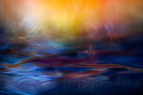 Inner Peace White Modern Wood Framed Art Print with Double Matting by Marthinussen, Willy