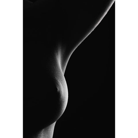 Nude detail White Modern Wood Framed Art Print by Blasko, Jan