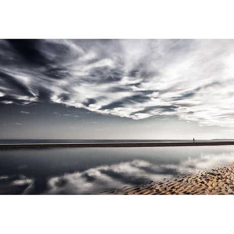 Solitaire Black Modern Wood Framed Art Print by Kobal, M.