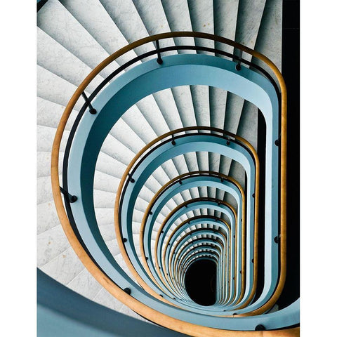 Black hole Black Modern Wood Framed Art Print with Double Matting by Van Den, Jef