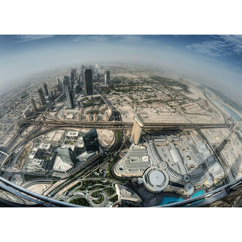 Top of the World Gold Ornate Wood Framed Art Print with Double Matting by Work, Robert