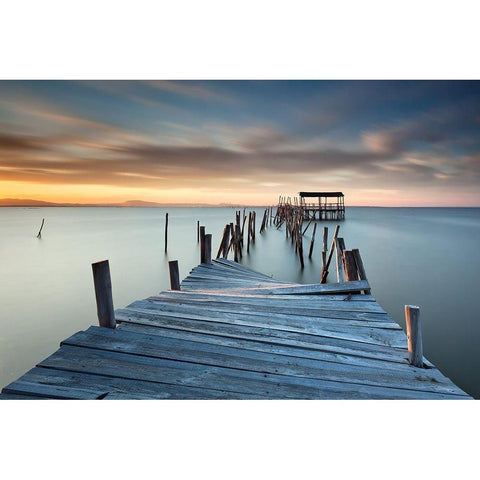 Collapsed Black Modern Wood Framed Art Print by David, Rui