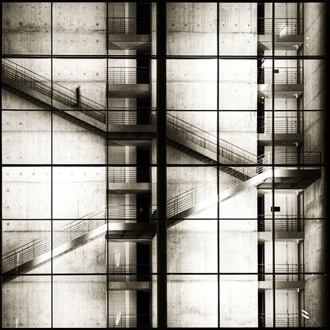 And gt White Modern Wood Framed Art Print with Double Matting by Benz, Mario