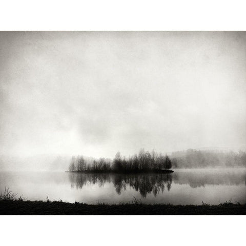 isle of silence Black Modern Wood Framed Art Print by Bogner, Franz