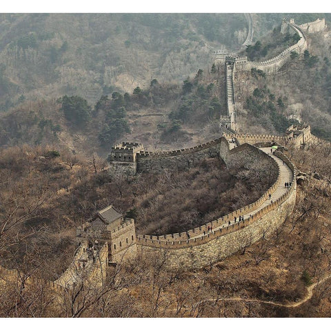 Early Spring in Mutianyu Gold Ornate Wood Framed Art Print with Double Matting by Tjandra, C.S.