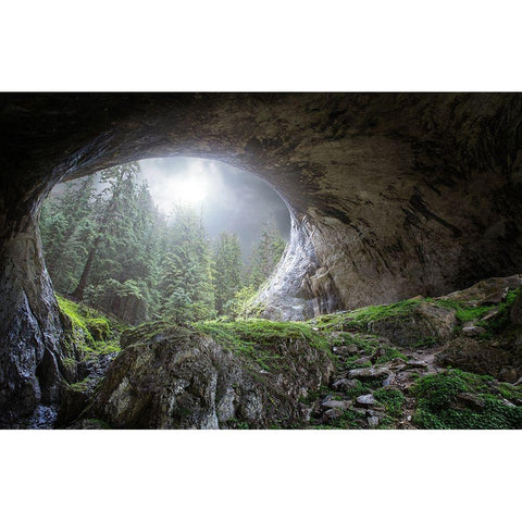 Peek to Heaven Black Modern Wood Framed Art Print by Prexus, Esmee