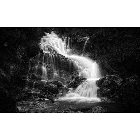 lainbach Black Modern Wood Framed Art Print with Double Matting by Maier, Norbert