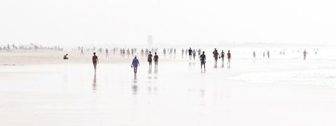 Costa de La Luz IV White Modern Wood Framed Art Print with Double Matting by Hennig, Anatol