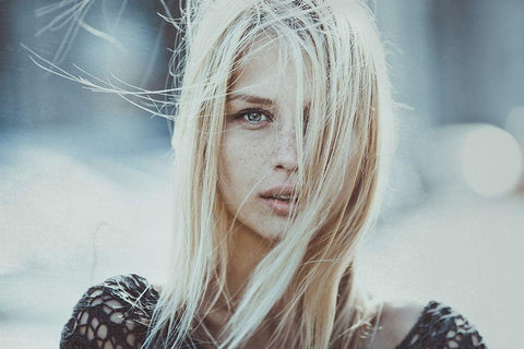 Cold Infinity White Modern Wood Framed Art Print with Double Matting by Lepeshev, Pavel