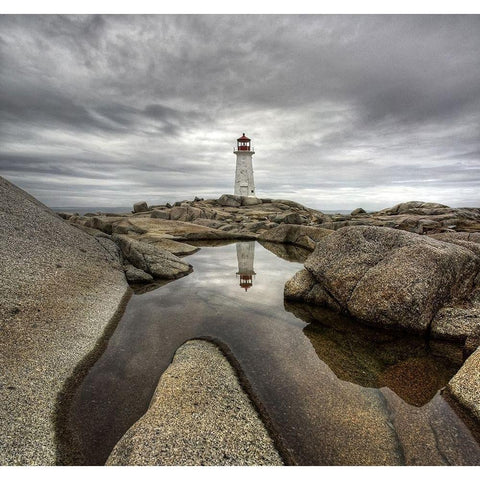 Peggys Light Black Modern Wood Framed Art Print by Thomson, Robert